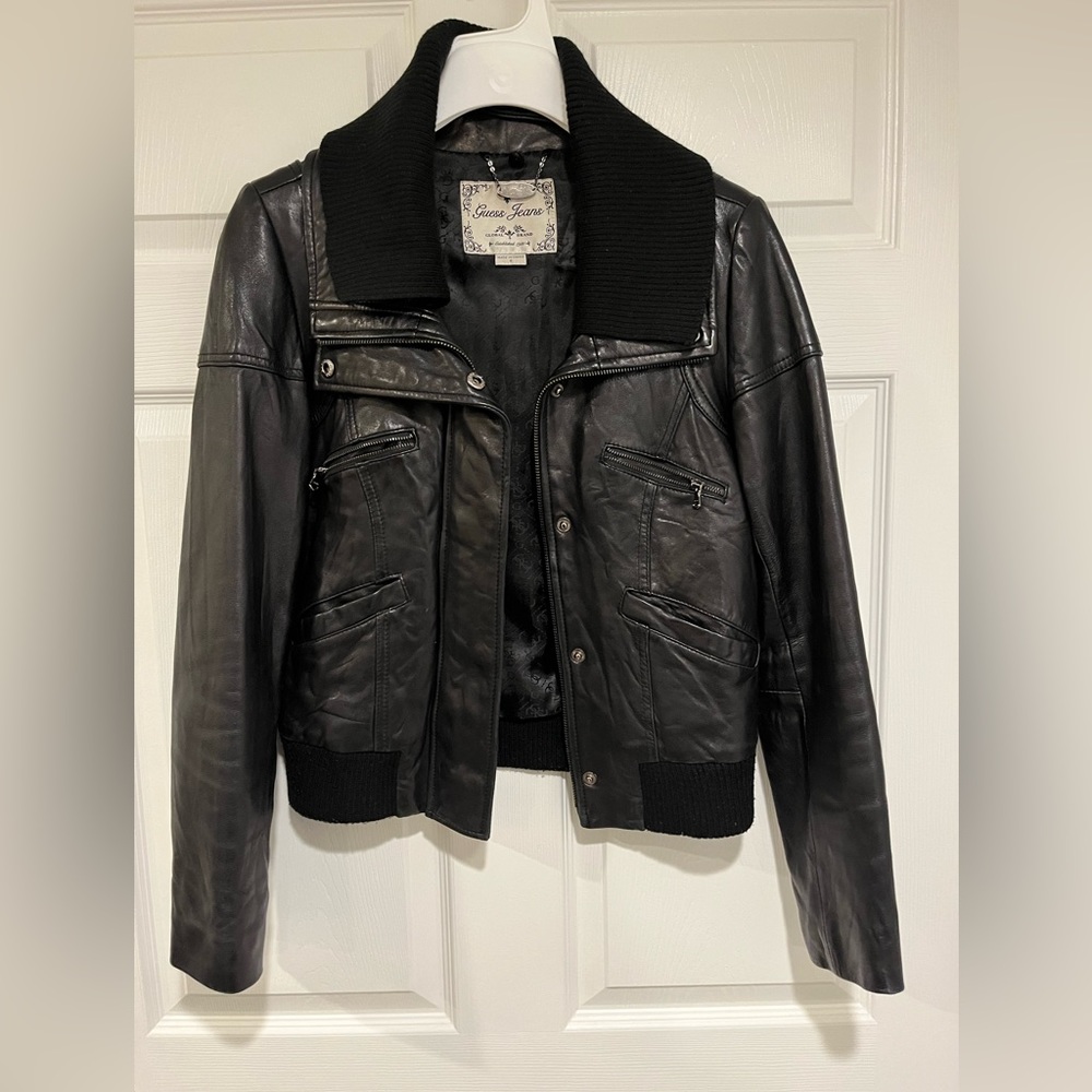 Leather Bomber Jacket